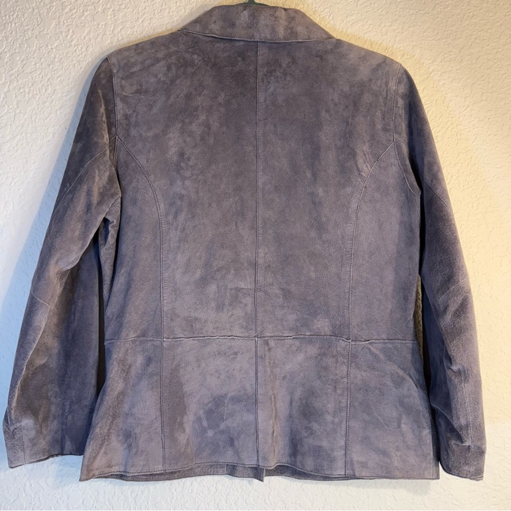 Brandon Thomas Women’s Suede Leather‎ Jacket. Size M Light Purple. Lined - Picture 4 of 13